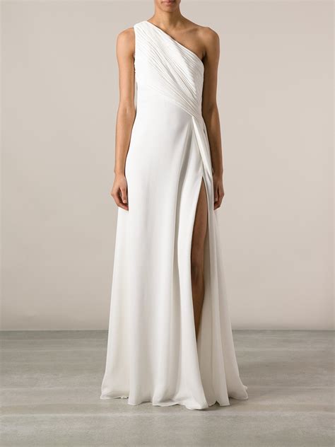 yves saint laurent white dress|yves Saint Laurent evening dresses.